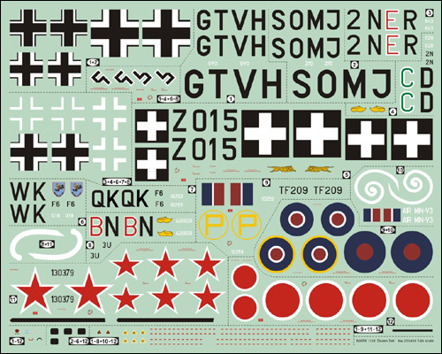 Me 210 decals